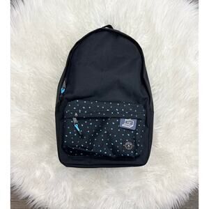 Parkland Vintage Backpack Scuba Black‎ w/Blue Polka Dots 25L NEW